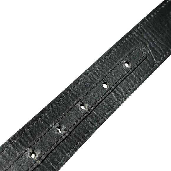 Vintage Black Leather Men's Belt - Picture 4 of 5